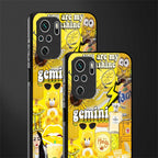 gemini aesthetic collage glass case for redmi note 10 image-2