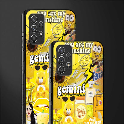 gemini aesthetic collage glass case for samsung galaxy a32 4g image-2