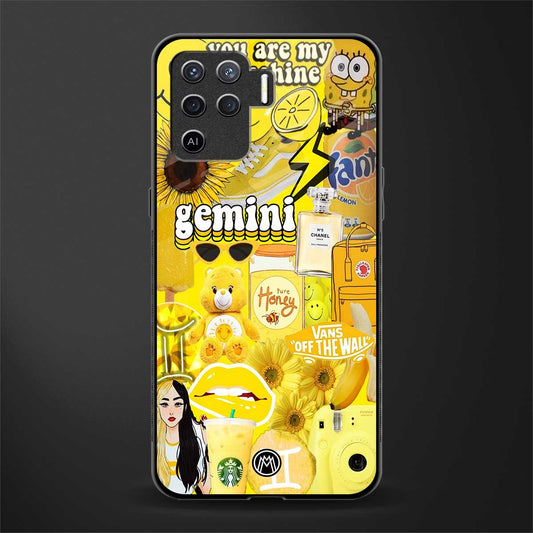 gemini aesthetic collage glass case for oppo f19 pro image