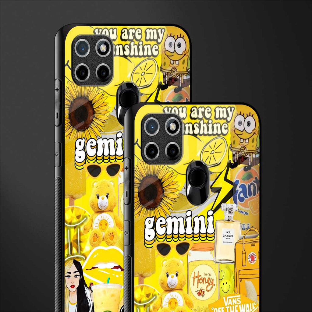 gemini aesthetic collage glass case for realme c21 image-2