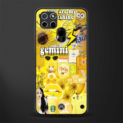 gemini aesthetic collage glass case for realme c21 image