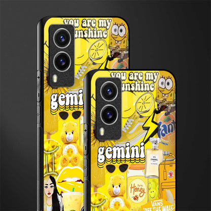 gemini aesthetic collage glass case for vivo v21e 5g image-2