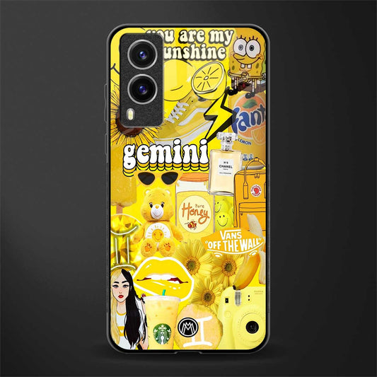 gemini aesthetic collage glass case for vivo v21e 5g image