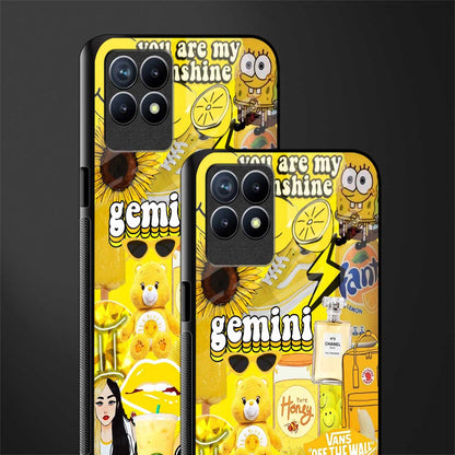 gemini aesthetic collage glass case for realme 8i image-2