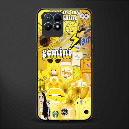 gemini aesthetic collage glass case for realme 8i image