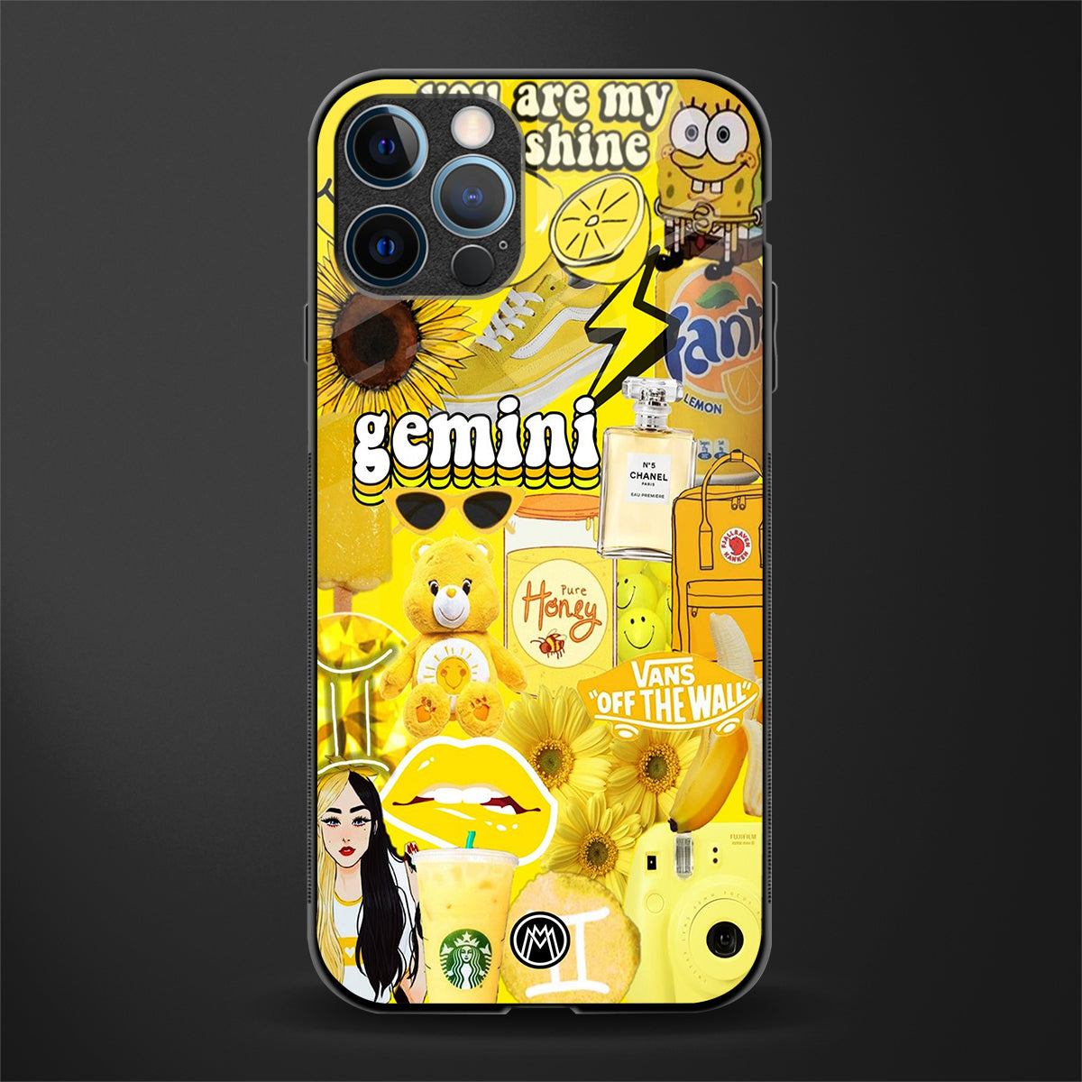 gemini aesthetic collage glass case for iphone 12 pro max image