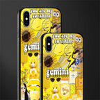 gemini aesthetic collage glass case for iphone xs max image-2