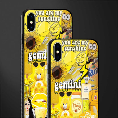 gemini aesthetic collage glass case for iphone xs max image-2
