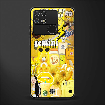 gemini aesthetic collage back phone cover | glass case for realme narzo 50a