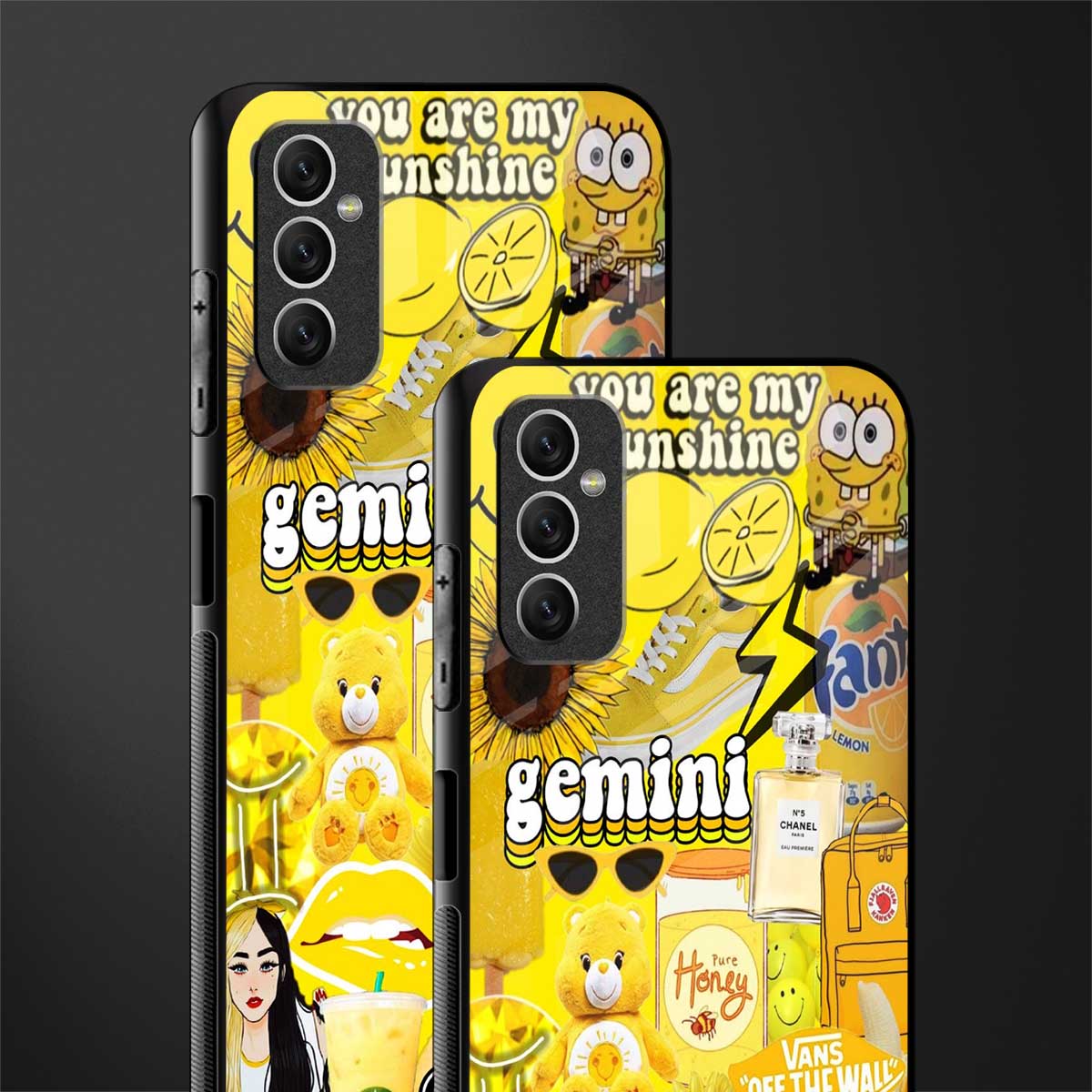 gemini aesthetic collage glass case for samsung galaxy m52 5g image-2