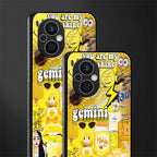 gemini aesthetic collage back phone cover | glass case for oppo f21 pro 5g