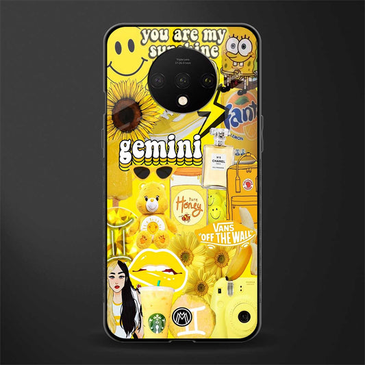 gemini aesthetic collage glass case for oneplus 7t image