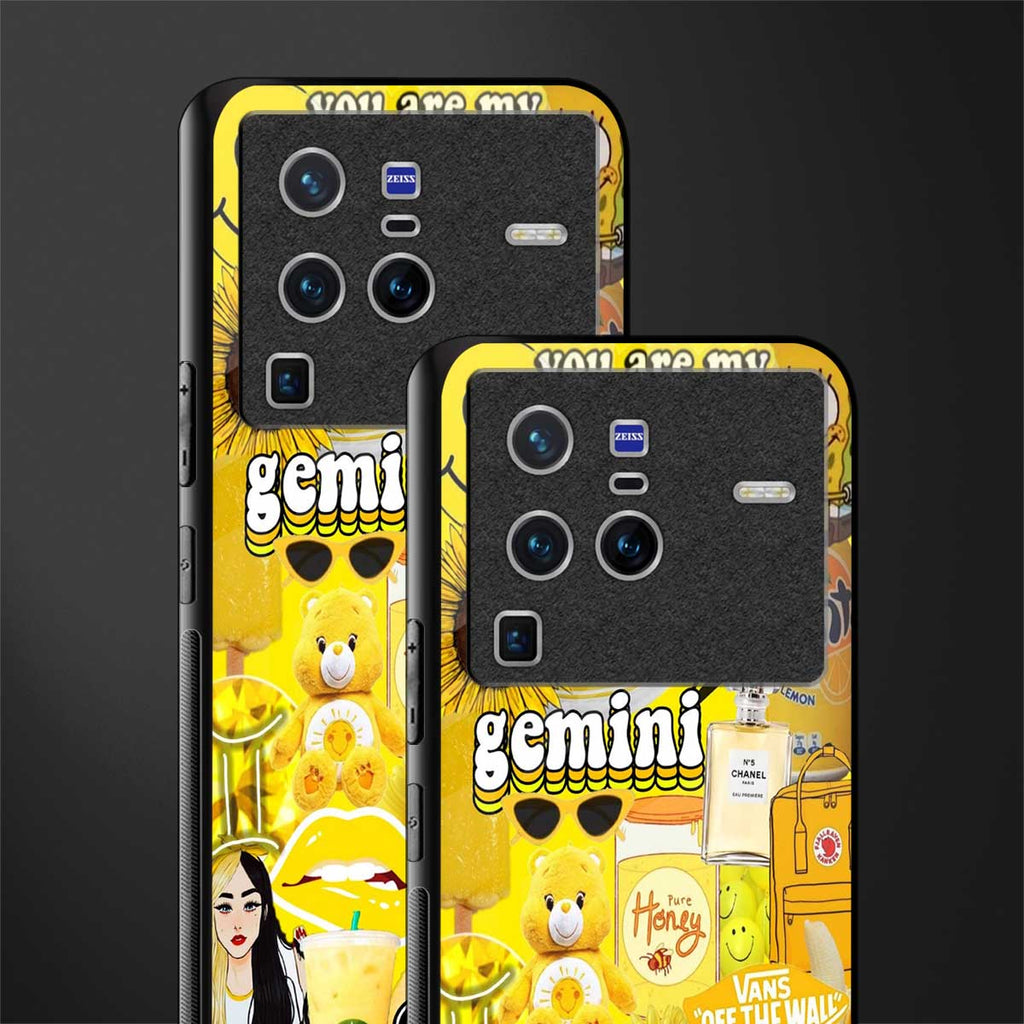 gemini aesthetic collage glass case for vivo x80 pro 5g image-2