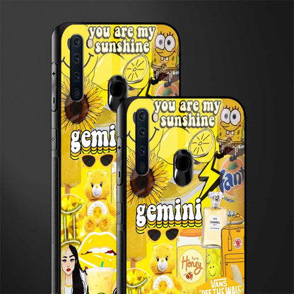 gemini aesthetic collage glass case for samsung a21 image-2