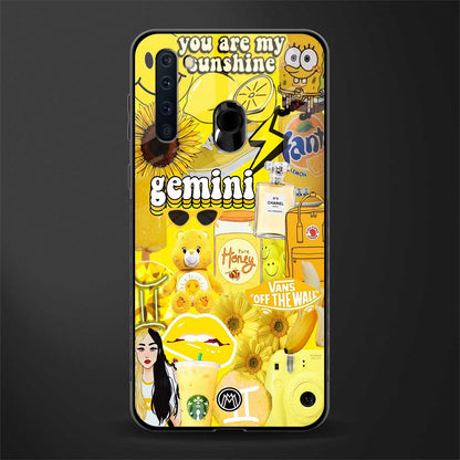 gemini aesthetic collage glass case for samsung a21 image