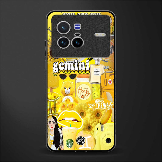gemini aesthetic collage glass case for vivo x80 image