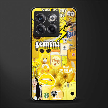 gemini aesthetic collage back phone cover | glass case for oneplus 10t