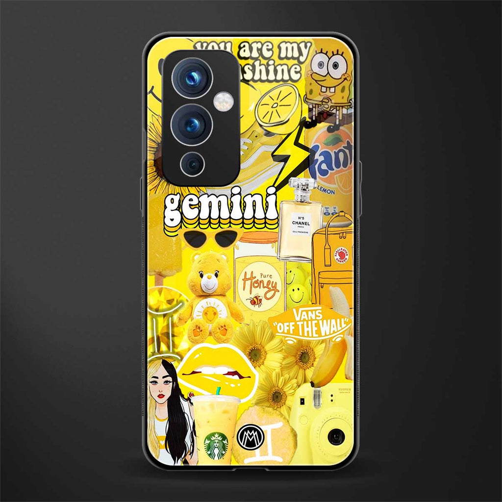 gemini aesthetic collage back phone cover | glass case for oneplus 9