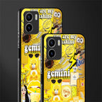 gemini aesthetic collage back phone cover | glass case for vivo y72