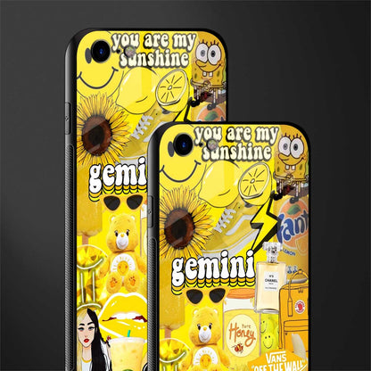 gemini aesthetic collage glass case for iphone 7 image-2