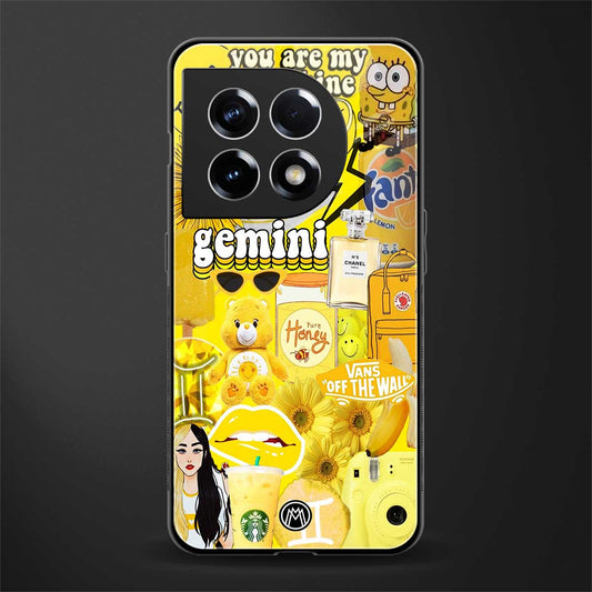 gemini aesthetic collage back phone cover | glass case for oneplus 11