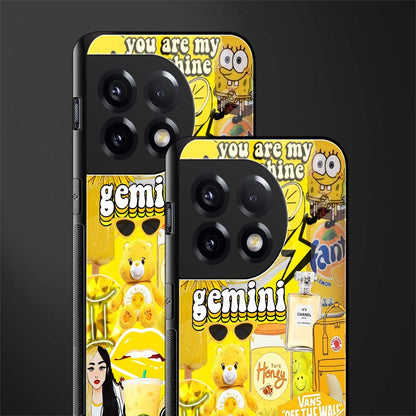 gemini aesthetic collage back phone cover | glass case for oneplus 11r