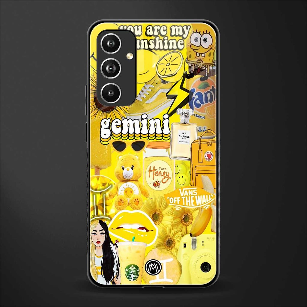 gemini aesthetic collage back phone cover | glass case for samsung galaxy a54 5g