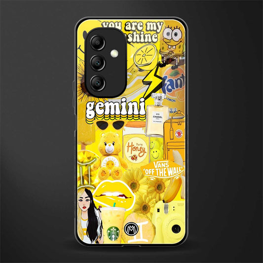 gemini aesthetic collage back phone cover | glass case for samsung galaxy a14 5g