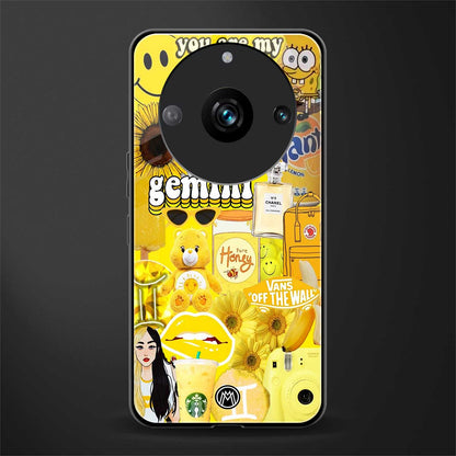 gemini aesthetic collage back phone cover | glass case for realme 11 pro 5g