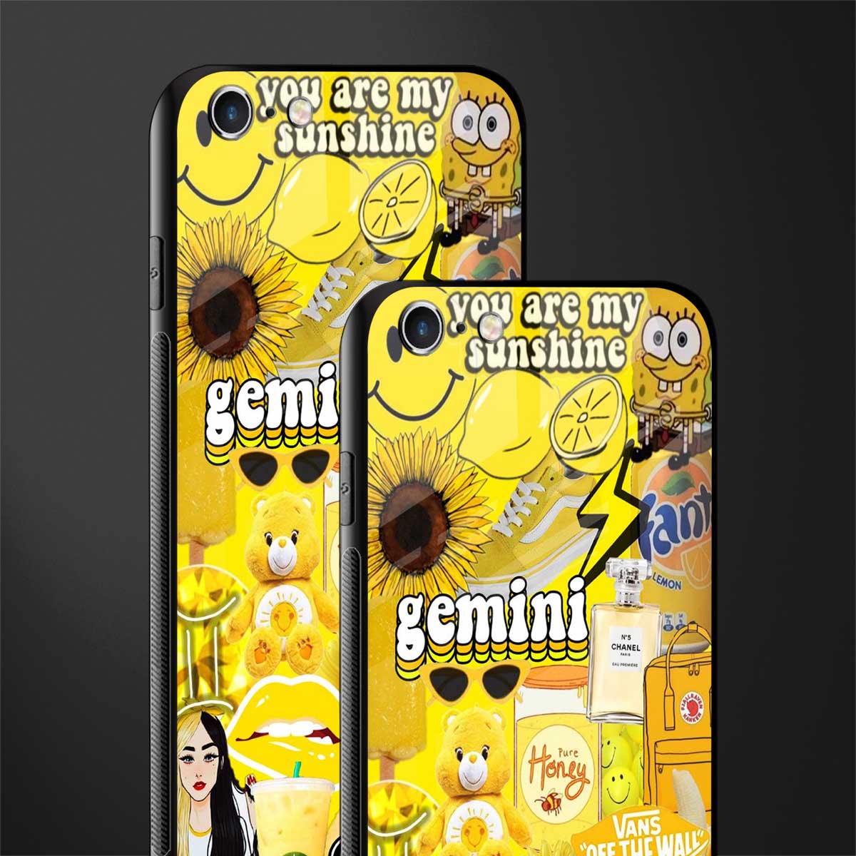 gemini aesthetic collage glass case for iphone 6 image-2