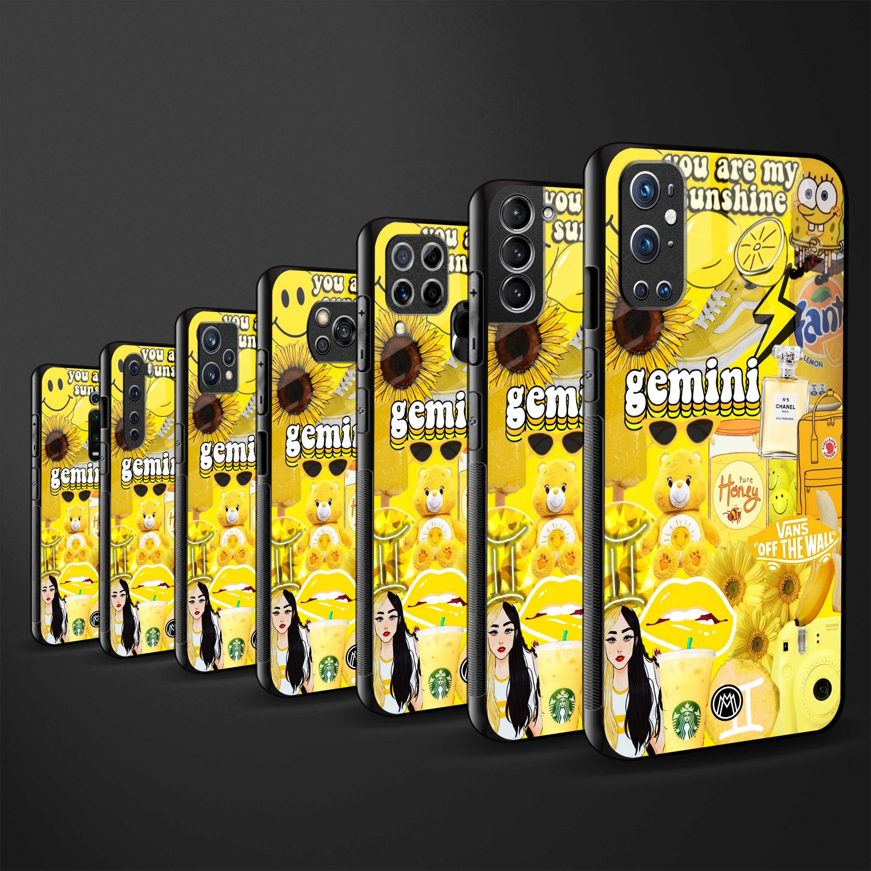 gemini aesthetic collage glass case for vivo t1 5g image-3