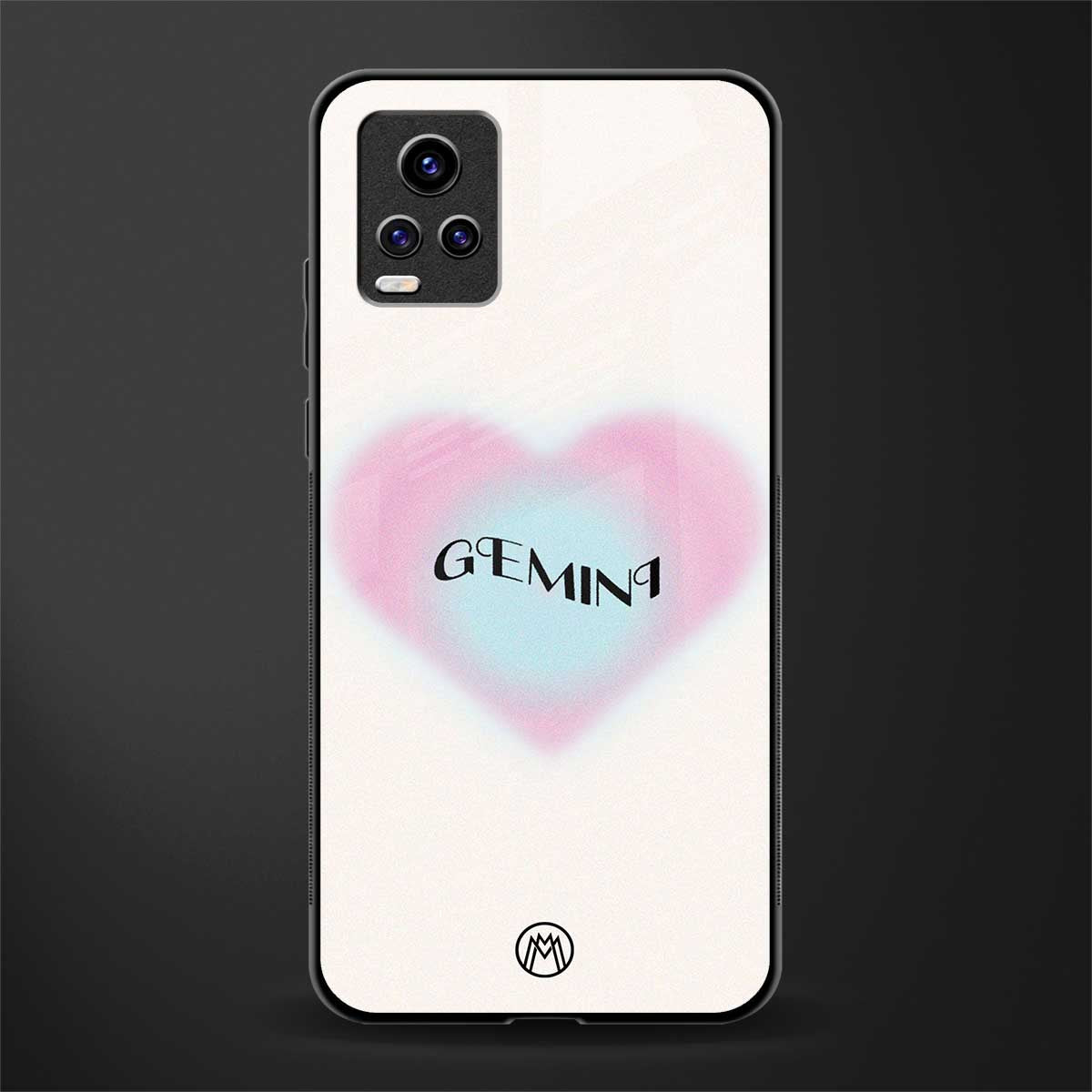 gemini minimalistic back phone cover | glass case for vivo y73
