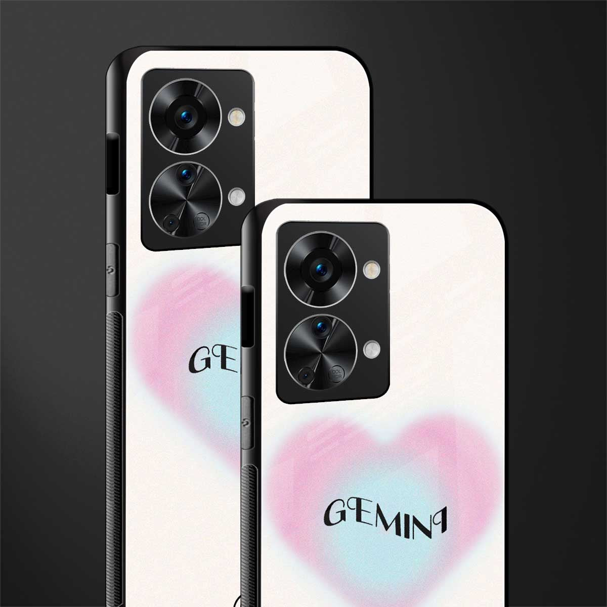 gemini minimalistic glass case for phone case | glass case for oneplus nord 2t 5g