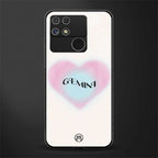 gemini minimalistic back phone cover | glass case for realme narzo 50a