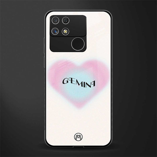 gemini minimalistic back phone cover | glass case for realme narzo 50a