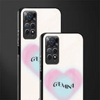 gemini minimalistic back phone cover | glass case for redmi note 11 pro plus 4g/5g