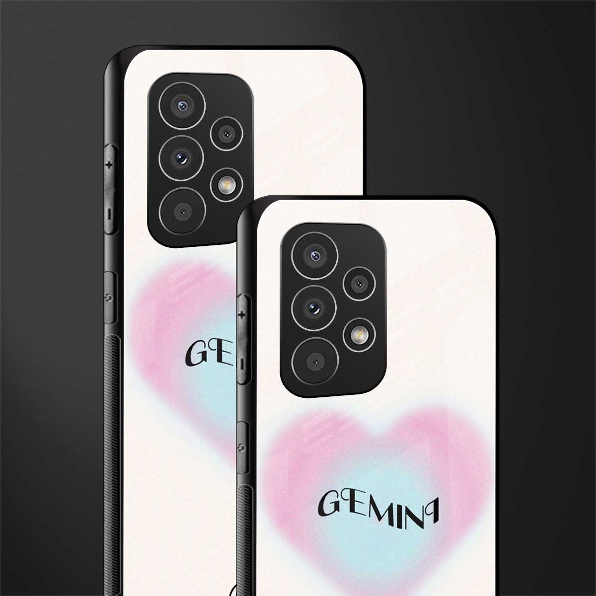 gemini minimalistic back phone cover | glass case for samsung galaxy a53 5g