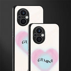 gemini minimalistic back phone cover | glass case for oppo f21 pro 5g