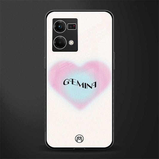 gemini minimalistic back phone cover | glass case for oppo f21 pro 4g