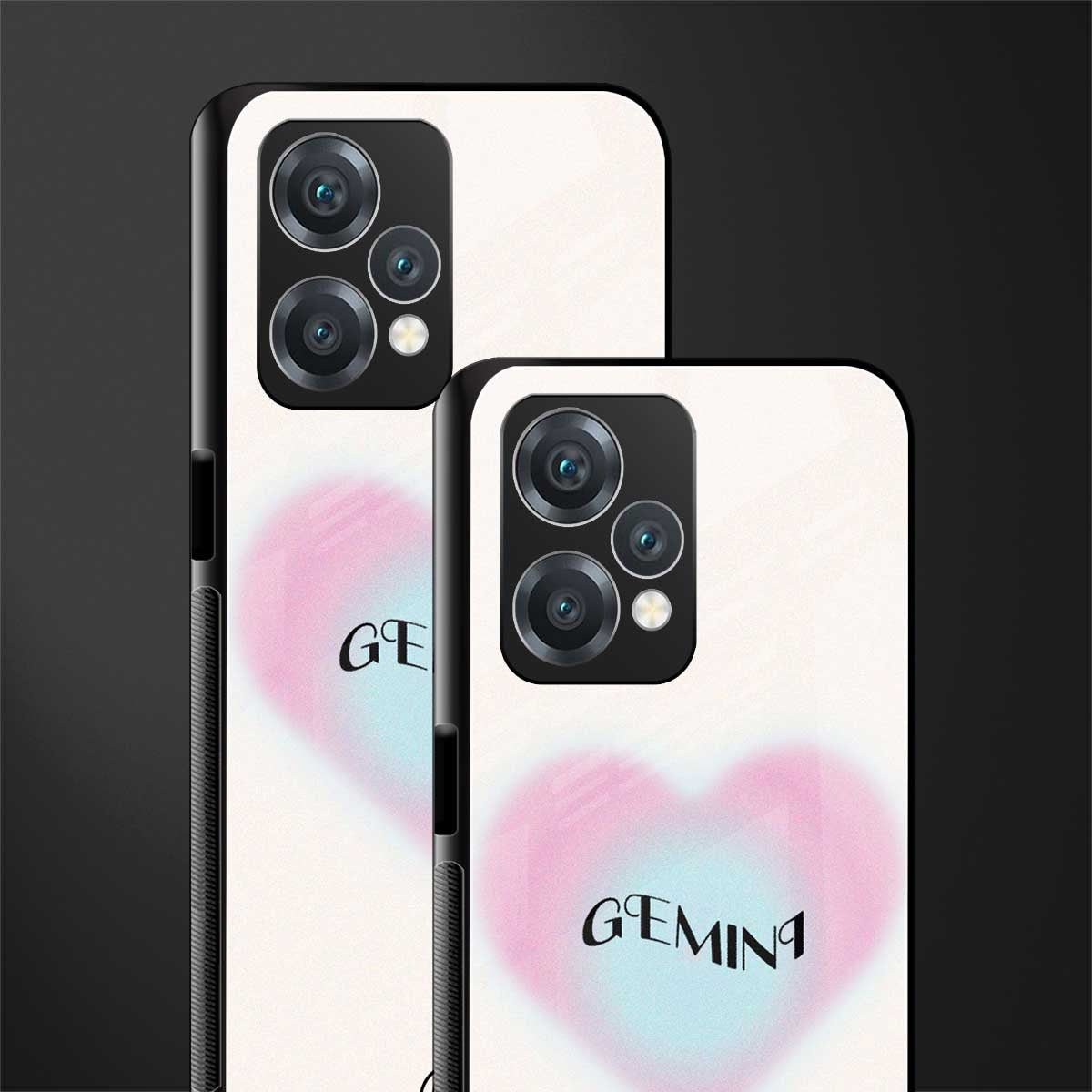 gemini minimalistic back phone cover | glass case for oneplus nord ce 2 lite 5g