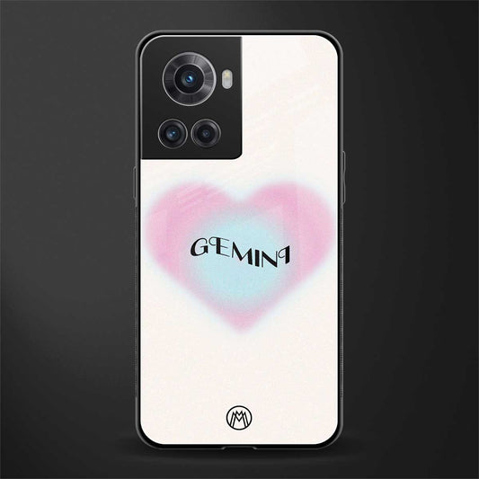 gemini minimalistic back phone cover | glass case for oneplus 10r 5g