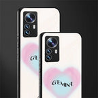 gemini minimalistic back phone cover | glass case for xiaomi 12 pro