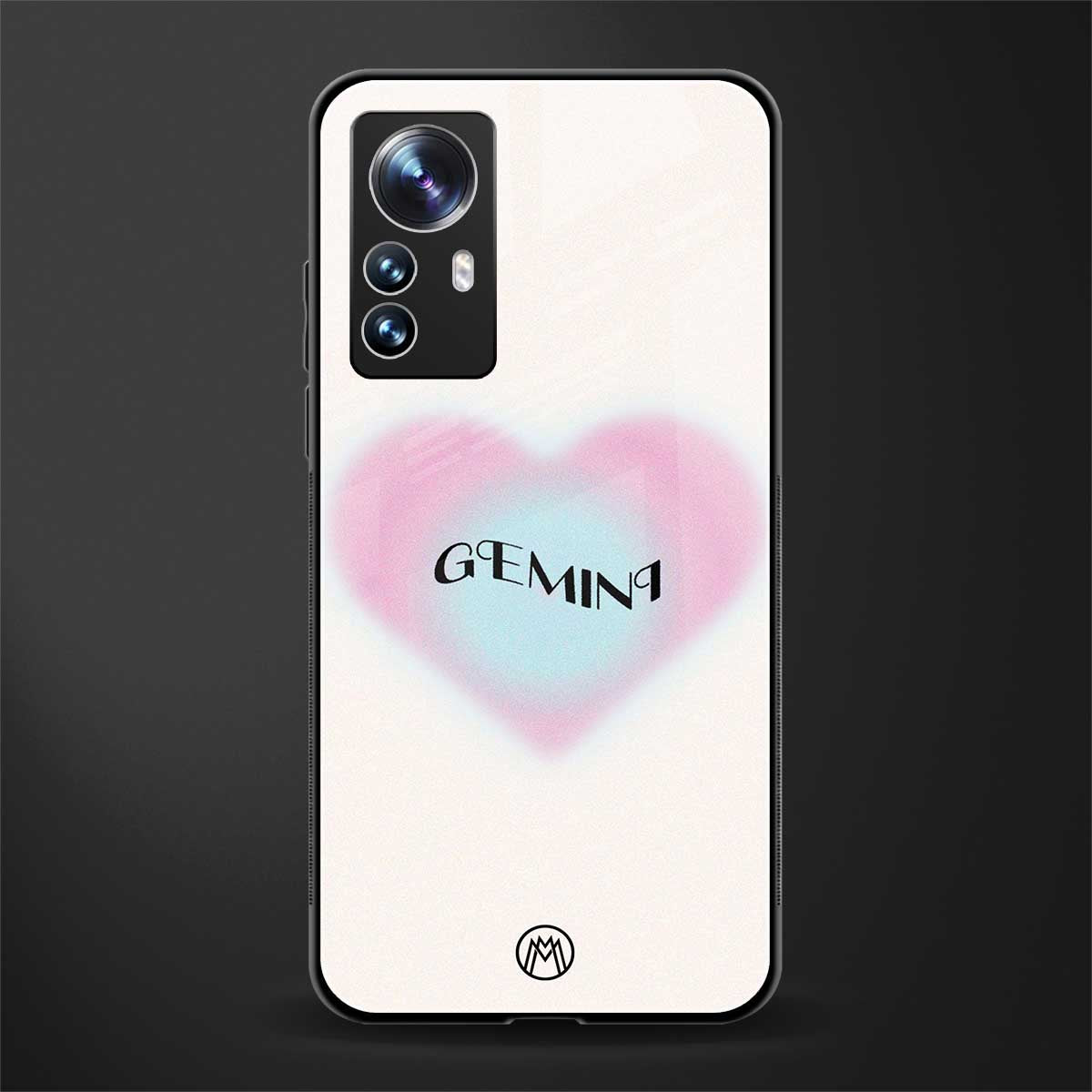 gemini minimalistic back phone cover | glass case for xiaomi 12 pro