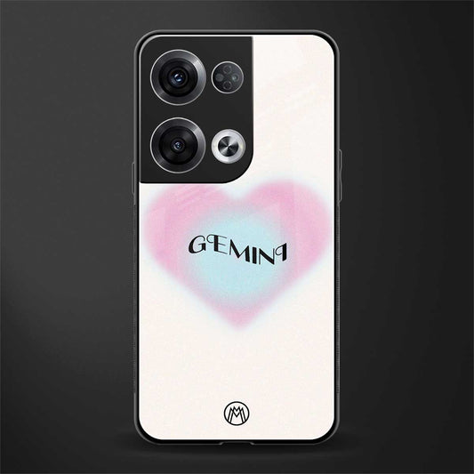 gemini minimalistic back phone cover | glass case for oppo reno 8