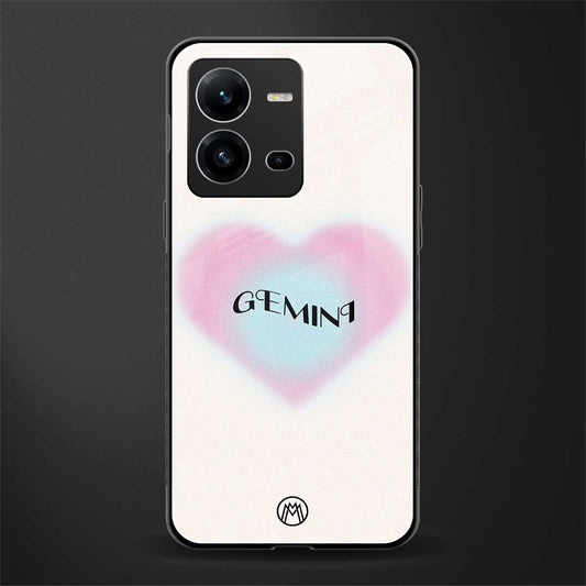 gemini minimalistic back phone cover | glass case for vivo v25-5g