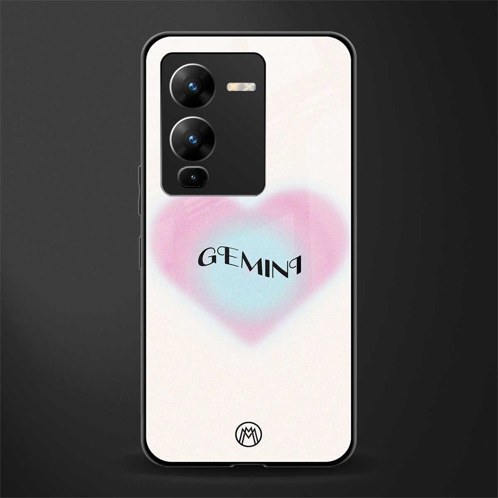 gemini minimalistic back phone cover | glass case for vivo v25 pro 5g