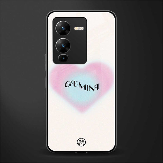 gemini minimalistic back phone cover | glass case for vivo v25 pro 5g