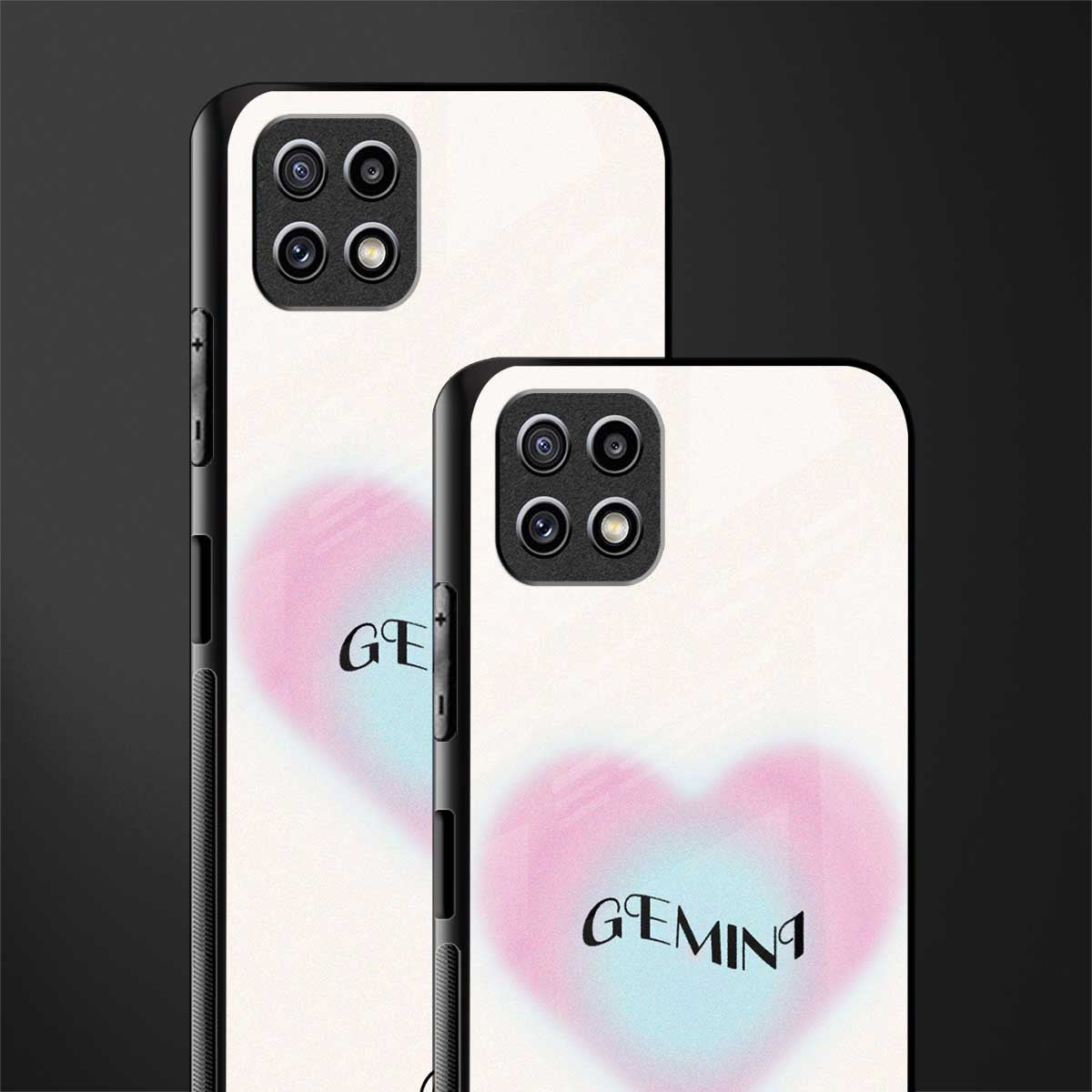gemini minimalistic back phone cover | glass case for samsung galaxy f42