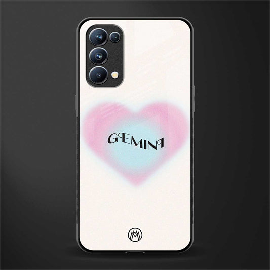 gemini minimalistic back phone cover | glass case for oppo reno 5