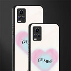 gemini minimalistic back phone cover | glass case for vivo v21e 4g